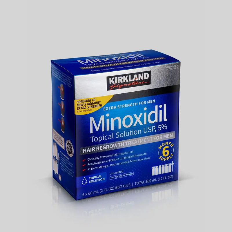 06 Frascos(Caixa) Minoxidil Kirkland 5% Original