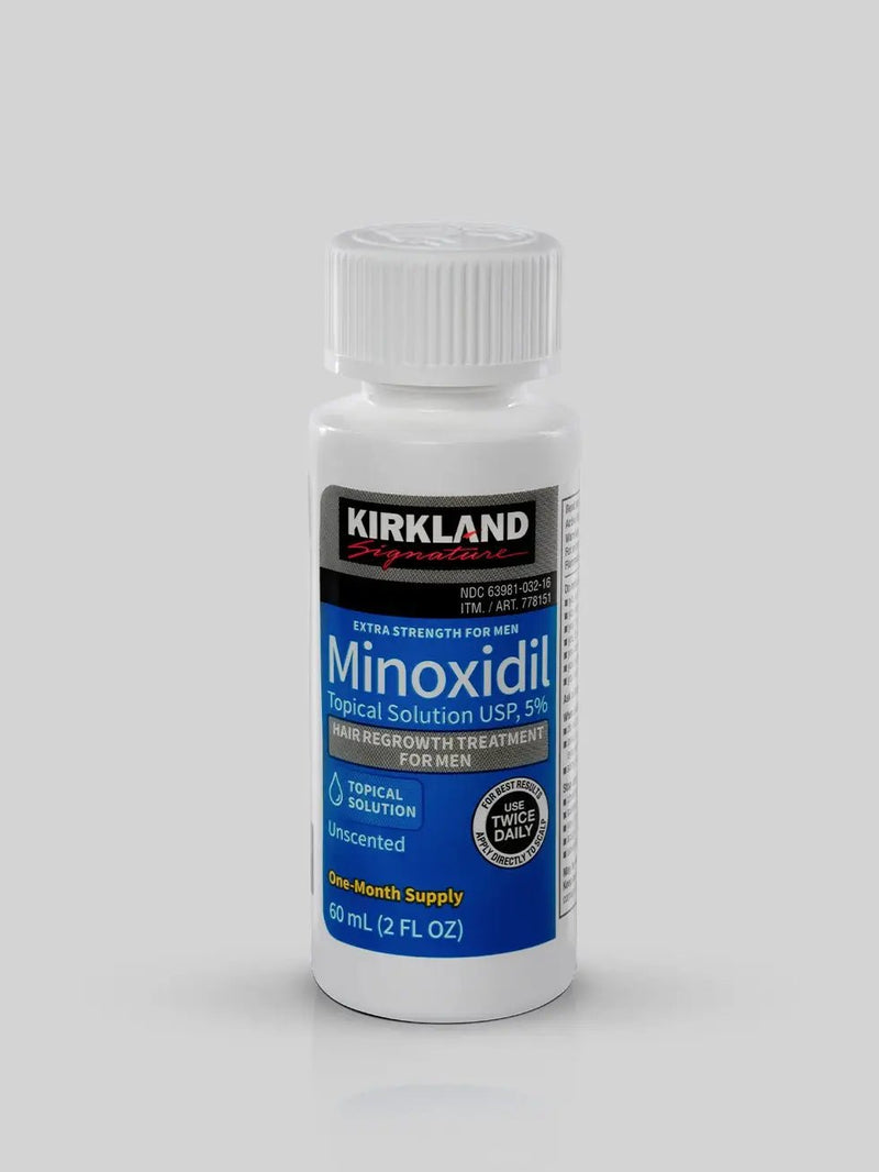 Minoxidil Kirkland 5% Original - Frasco com Conta Gotas | Crescimento de Barba e Cabelo