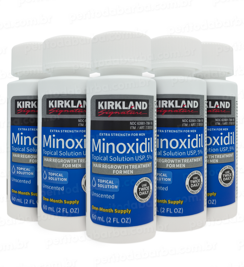 6 frascos minoxidil kirkland original 