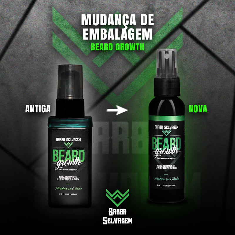 (3 Meses) 3 Beard Growth + 3 Barba Robusta - Combo de Crescimento